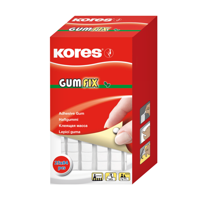 Kores pâte adhésive GUMFIX, bandes pré-poinçonnées