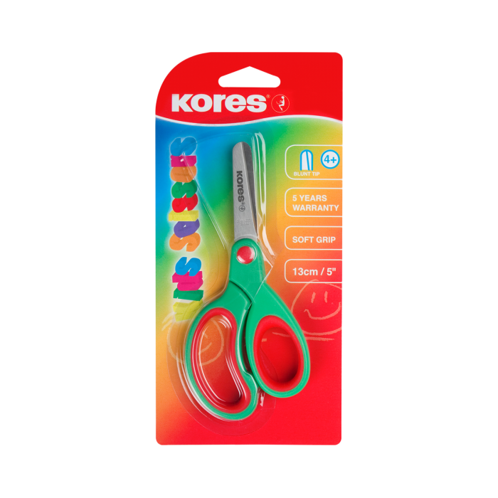  Kores Soft Grip Kids Scissors 130mm