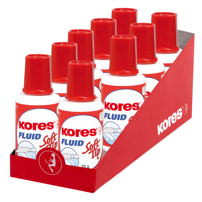 Kores KF66101 - Correcteur liquide Fluid, blanc, 20 ml