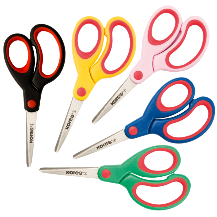 Grip school scissors, red